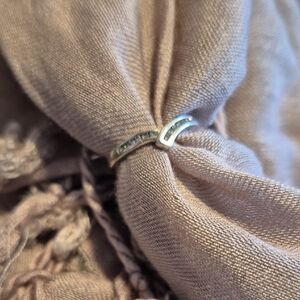 Elegant Silver Ring with Clear Stones